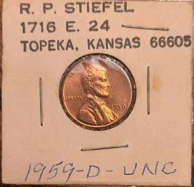 1959 “D” Mint Lincoln penny error, “L” in Liberty is on Rim. Rare US Coin Errors - Image 1 of 2