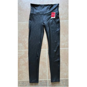 NUEVO - SPANX Leggings Imitación Cuero Cintura Alta Control Abdomen Negro Talla: L - Imagen 1 de 10