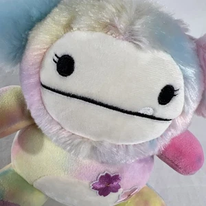 Squishmallows Baby Zaylee Zayley Bigfoot  7” Plush Tie Dye with Flower Appliques - Picture 1 of 8