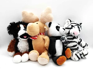Lot of 4 Kinder Christmas 2021-22 Plush Panda, Tiger, Moose, Bernese Dog - Foto 1 di 18
