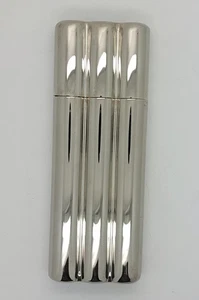 Vintage Silver Plate 3 Cigar Tube Holder - Picture 1 of 3