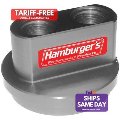 Trans-Dapt 3321, One Natural Aluminum Chevy Oil Filter By-Pass Adapter Performan - Image 1 of 4