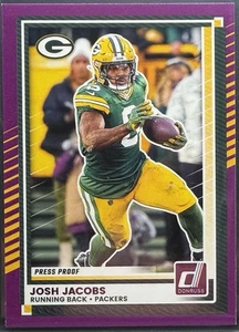NFL Panini Donruss 2025 - Josh Jacobs 179 púrpura prueba de prensa - Green Bay Packers - Imagen 1 de 2