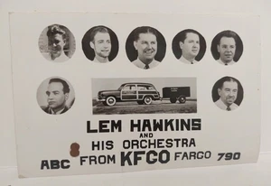 1950 Vintage KFGO Fargo North Dakota Radio Station Advertising Postcard Hawkins - Picture 1 of 2