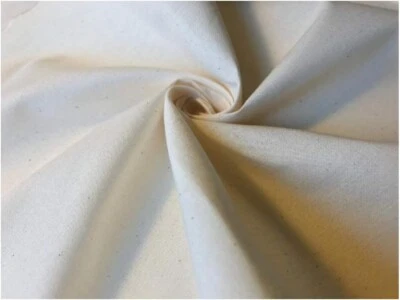 60 Inch Wide Natural 100% Cotton Muslin Fabric - Unbleached Draping Textile - Image 1 of 4