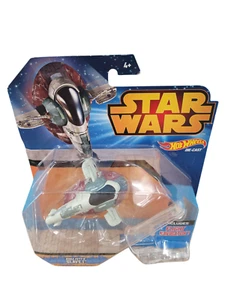 Hot Wheels Star Wars Boba Fett Slave 1 Die-Cast + Stand CKJ63 Rare 2014 NEW - Picture 1 of 13