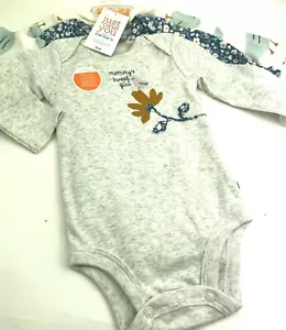 Baby Bodysuit Set Size 3m Girls 3pc Snap Children Kids Long Sleeve Flower Infant - Picture 1 of 6