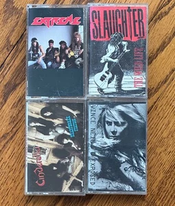 LOT  4 Heavy Metal Cassettes -Extreme Slaughter Cinderella Vince Neil - Imagen 1 de 1
