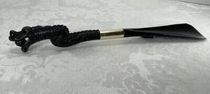 Shoehorn Japan Black Dragon Rhinestone Eyes 11.5" - Picture 1 of 10