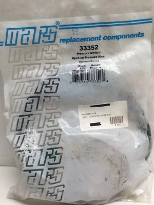 Mars 33352 Pressure Switch Open On Pressure Rise Manual Reset Open 425F - Image 1 of 3