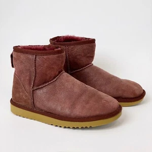 UGG Classic Mini 5861 Maroon Suede Boots Women's Size 5 - Picture 1 of 6