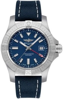 Breitling New Avenger GMT Automatic Blue Dial & Strap Men's Watch A32395101C1X1 - Image 1 of 4