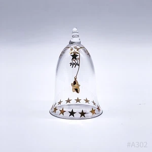 Vintage Table Bell Made of Glass With Sternendekor„ 1994 “Made IN Rumania - Picture 1 of 10
