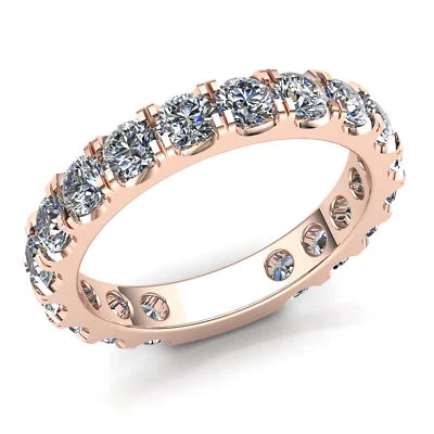 Natural 2carat Round Diamond Ladies Stackable Anniversary Wedding Band 14K Gold - Image 1 of 4