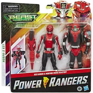 Power Rangers Beast Morphers Red Ranger & Morphin Cruise Beastbot Action Figures - Picture 1 of 7