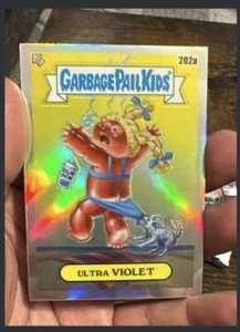 ULTRA VIOLET TOPPS CHROME GARBAGE PAIL KIDS GPK SERIES 5 REFRACTOR #202A 2022 22 - Picture 1 of 1