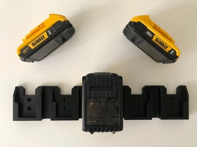 Dewalt 20V Battery Holder | 5-in-1 Organizer | Durable Wall Mount Storage - Image 1 of 4