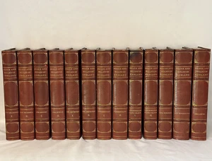 BEAUX AND BELLES OF ENGLAND LEATHER BOUND 13 VOLUME SET.....CA.1900 - Picture 1 of 8