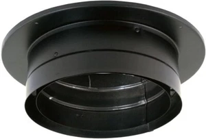 6'' Inner DVL Double Wall Stove Pipe With Trim Chimney Adapter Black Wood Stove - Picture 1 of 5