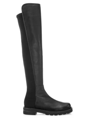 Bota de combate de cuero STUART WEITZMAN Lift por encima de la rodilla Lowland 6,5 (PC6) $950 Foto 1 de 4