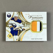 2021 UD Ultimate CASEY MITTELSTADT #/35 Premium Material Game-used Patch  Sabres