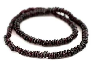 Graduated Rondelle Garnet Beads 5-8mm Purple Disk Gemstone 16 Inch Strand - Picture 1 of 4