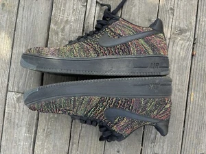 Nike Air Force 1 Ultra Flyknit Low Black Multicolor Men's US 12.5 817419-001 - Picture 1 of 9