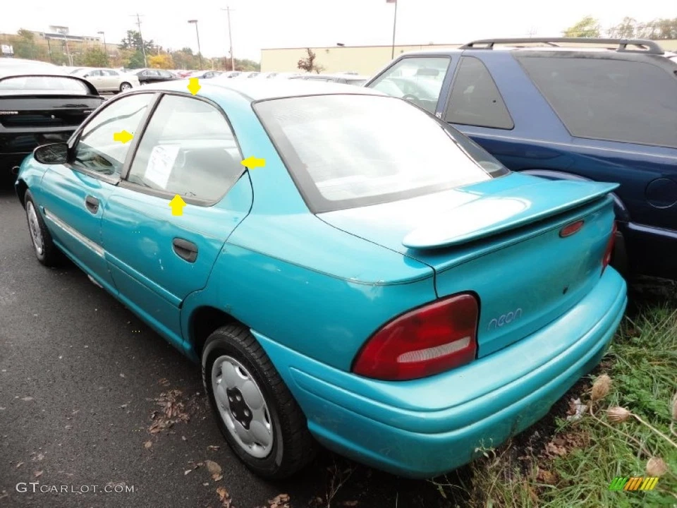 95-99 DODGE NEON DRIVER PUERTA TRASERA IZQUIERDA VENTANA CRISTAL SOLAMENTE Foto 1 de 1