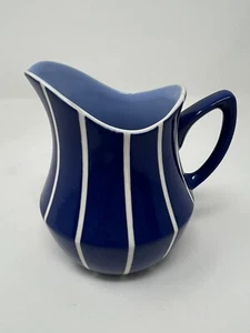 Hornsea Pottery - Creamer - Blue w/ White Stripes 409 England - Picture 1 of 6