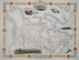BRITISH AMERICA BY JOHN TALLIS CIRCA 1850 - Picture 1 of 1