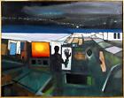 John Hultberg, At the Border, Oil on Canvas, signed lower right and verso