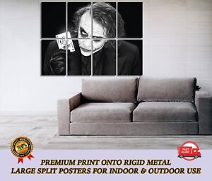 The Joker Heath Ledger LARGE METAL Poster Wall Art Print Split Section A1