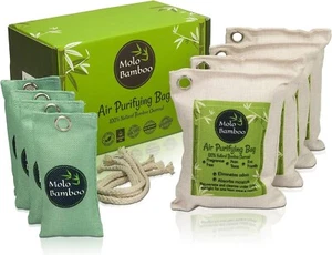 8 Pack Nature Fresh Bamboo Charcoal Air Purifying Bags Activated Odor Absorber - Picture 1 of 7