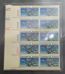 Scott #1684 Ford-Pullman Monoplane Laird Swallow Biplane P#36996-37000 - Picture 1 of 1