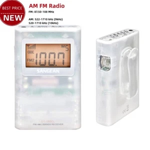 SANGEAN DT-160CL Pocket Radio AM FM Radio 2-Band Receiver w/Shell Large LCD tp1 - Picture 1 of 4