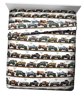 Monster Jam Tracks Sheet Set - 4 Piece Set Super Queen Multi - Monster Jam - Picture 1 of 8