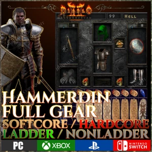 ✅ HAMMERDIN FULL GEAR PALA ✅ INTERRUPTOR XBOX PC PS4 PS5 ✅ D2R DIABLO 2 RESUCITADO - Imagen 1 de 2