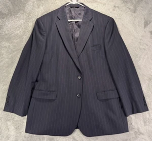 Brooks Brothers Blazer Mens 48R Navy 346 Stretch Pin-Stripe Wool Blend Jacket - Picture 1 of 13