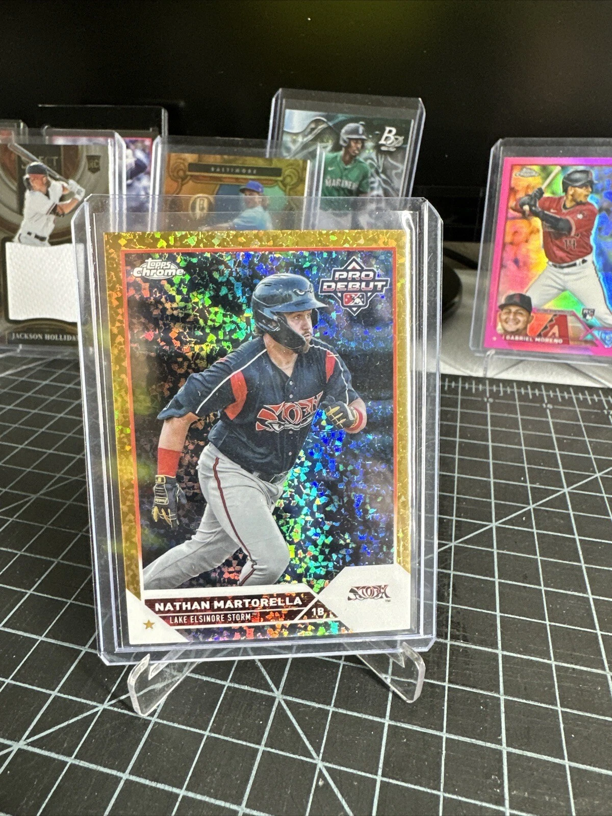 2023 Topps Pro Debut #PDC-57- NATHAN MARTORELLA Gold Diamond Refractor RC #/50