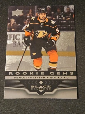 21-22 UD Benoit Olivier Groulx Black Diamond Rookie Gems 🚨🚨🚨 Anaheim Ducks  - Image 1 of 2