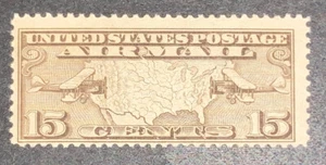 TRAVELSTAMPS: 1926-30 US Stamps Scott #C8, Map of US, mnh, mint, og, 15 cents - Picture 1 of 5