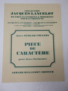 Jules Semler Collery Piece de Caractere Klarinette Duo Noten Billaudot - Bild 1 von 4