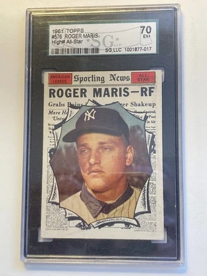 1961 Topps Baseball #576 Roger Maris All-Star SP Hi # Card-SCG 70 EX+ Yankees - Imagem 1 de 2