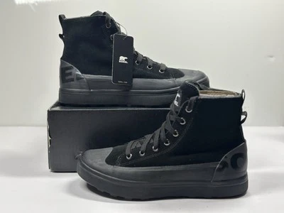 NIB Men's Shoes Sorel CHEYANNE METRO II Waterproof Sneaker Boots Size 8 BLACK - Image 1 of 4