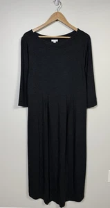 J Jill Maxikleid Damen Large anthrazit grau 3/4 Arm Strick Modal minimalistisch - Bild 1 von 9
