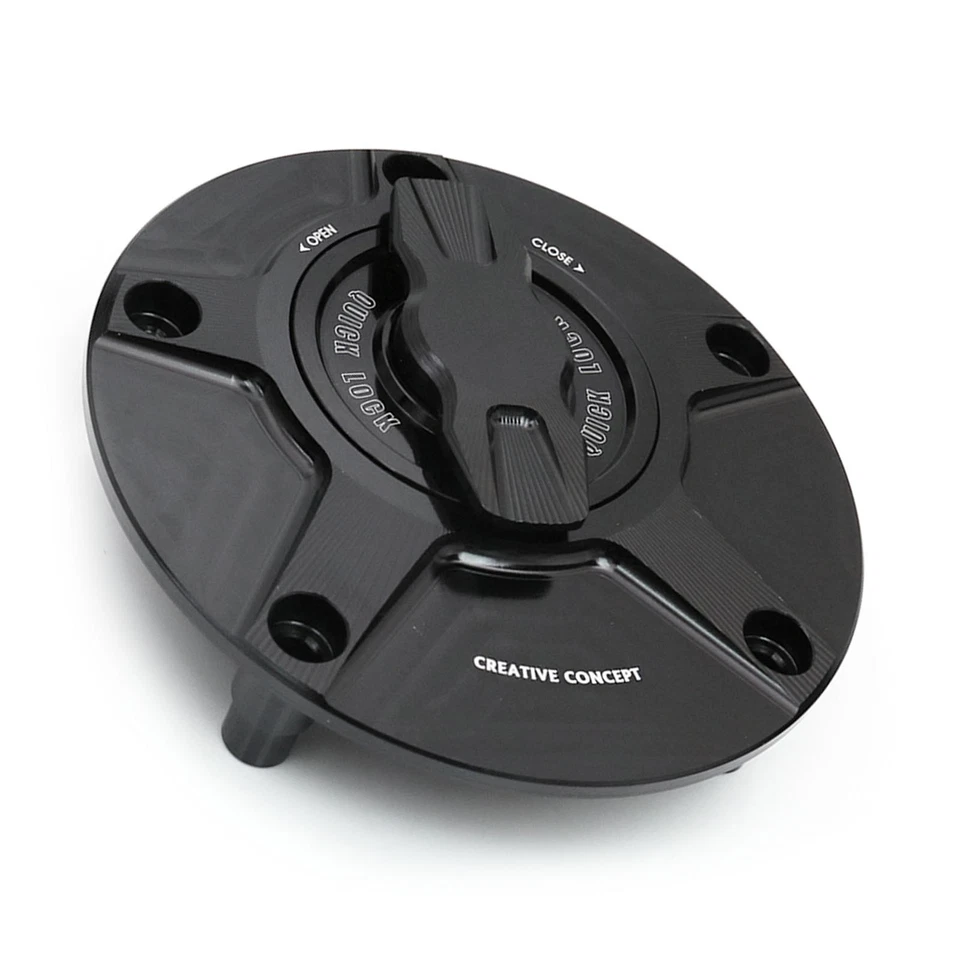 Tapa de tanque de gasolina CNC negra sin llave para Ducati 848 y 1098 y 1198 todo el año Foto 1 de 4