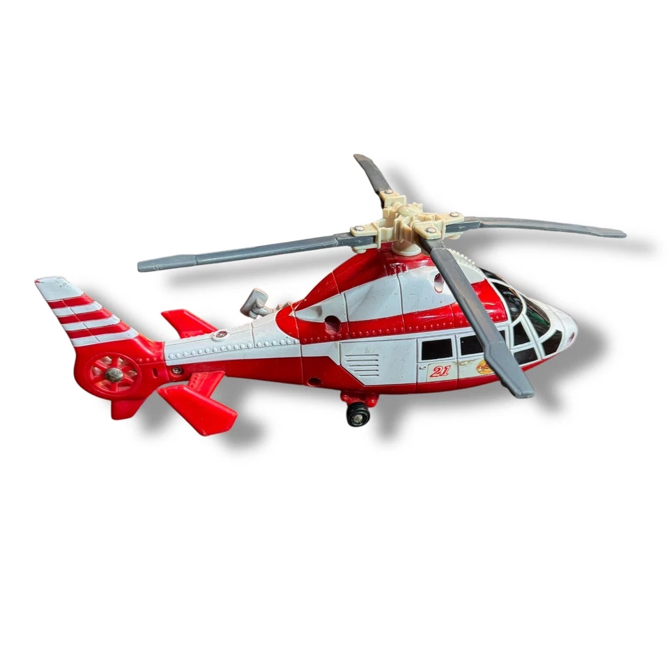 Matchbox Rescue Helicopter 21 Red White Lights Sounds Hook Toy Vintage 2000s - Image 1 of 4