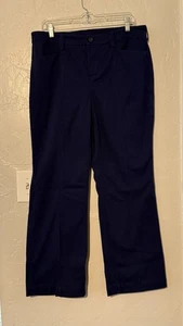Duluth Pants Womens 12x29 Navy Chino Trouser Flex Fire Hose Workwear - Picture 1 of 3