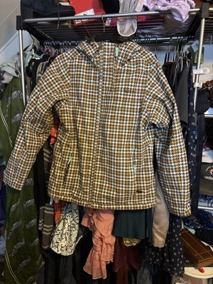 Burton Helsinki Pata de gallo Cuadros Snowboard Esquí Chaqueta Capucha Marrón Mediano Foto 1 de 4