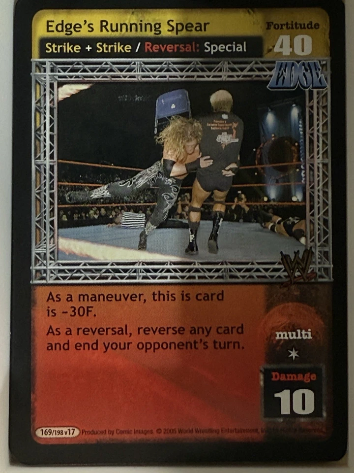 Edge’s Running Spear WWE WWF Raw Deal CCG TCG Rare Foil Card - Image 1 of 1